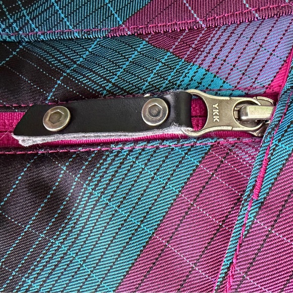 The North Face Pink and Blue Plaid Ski Jacket - Picture 4 of 7